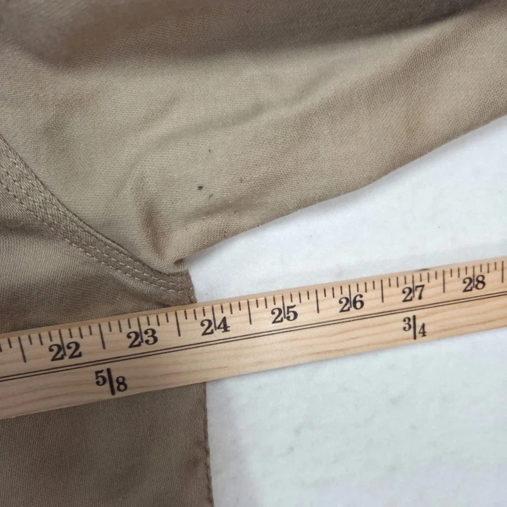 Carhartt FR Shirt Mens Large Khaki Tan Flame Resistant Work Long Sleeve FRS003
